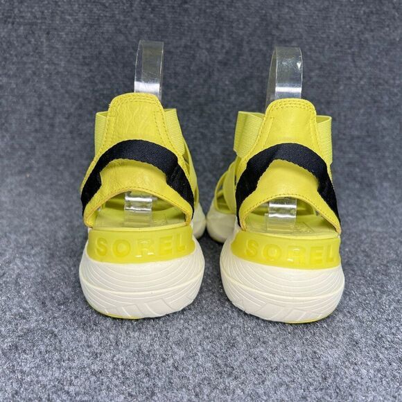 Sorel Explorer Blitz Sandals Women's 9.5 Bolt Yellow Multi Strap Elastic Shoes - Picture 5 of 11